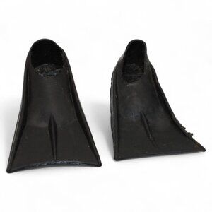 Vintage 1960s GI Joe Black Swim Fins Flippers Hasbro Deep Sea Diver Frogman Acce
